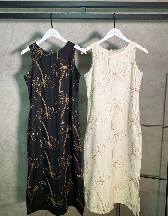 VESTIDO MIDI BORDADO