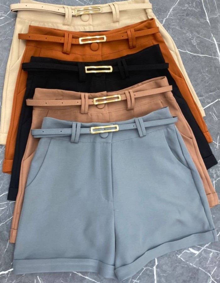 SHORT ALFAIATARIA COM CINTO COR DA PERÇAR