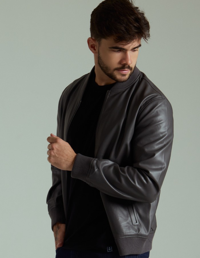 JAQUETA BOMBER PU