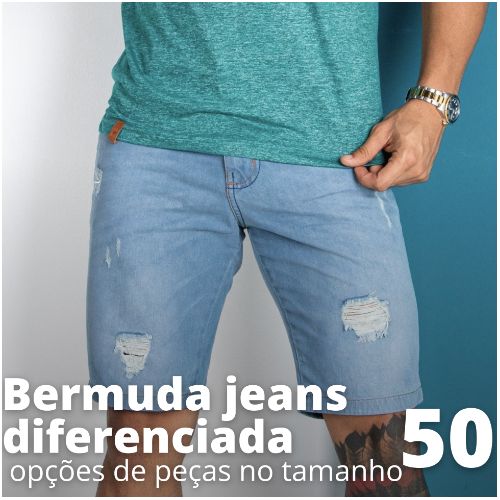 BERMUDA JEANS DIF. PLUS SIZE 50