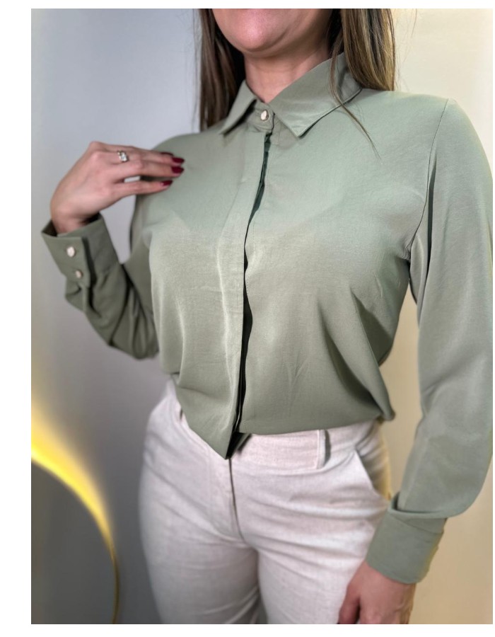 CAMISA SÊDA COL ELASTANO