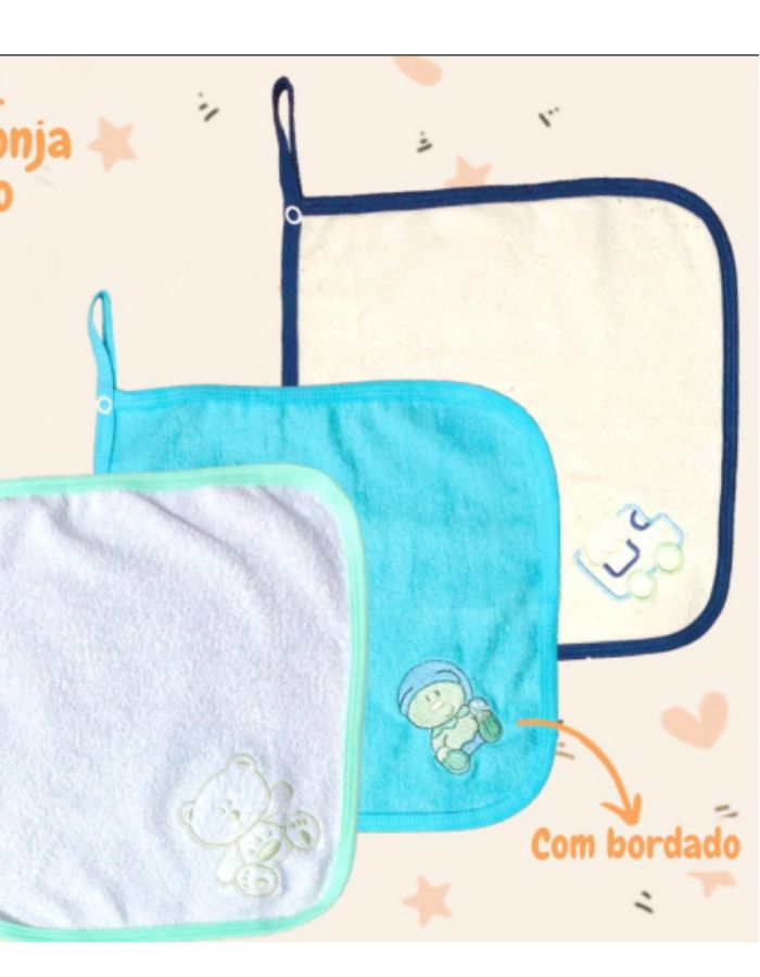 KIT TOALHA P/ CHUPETA FRUTO DA MALHA