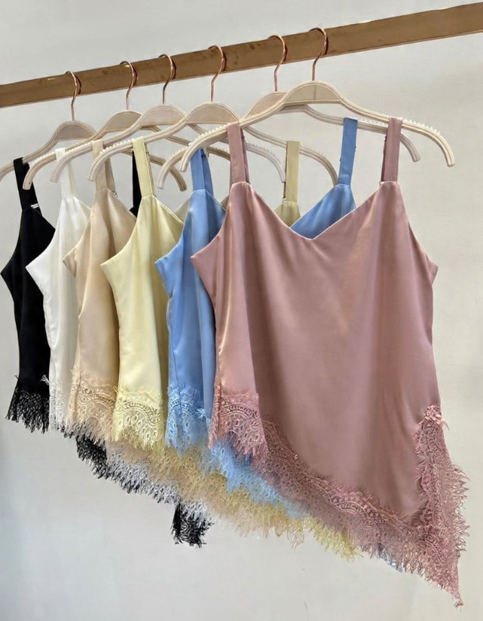 BLUSA ALÇA LARGA RENDA