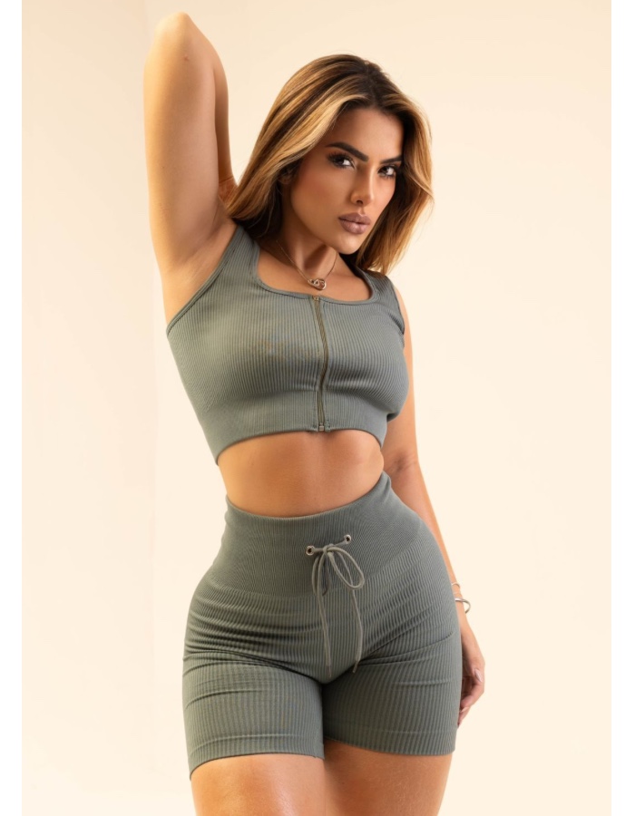 CONJ. DE SHORT DE ZIPER IMPORTADO