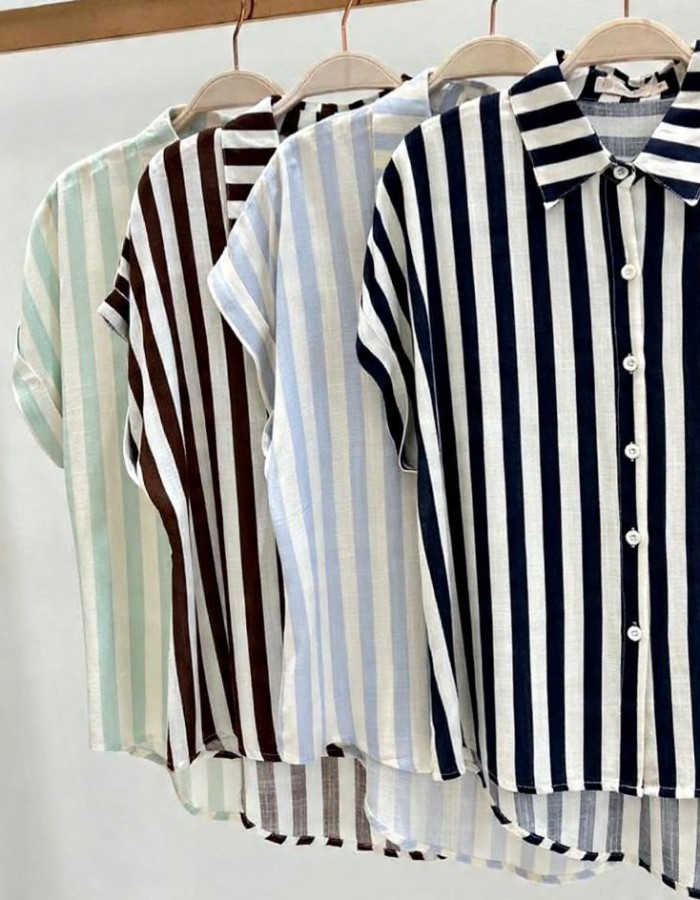 CAMISA MANGA CURTA LISTRADA