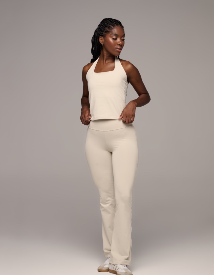 Calça flare poliamida 