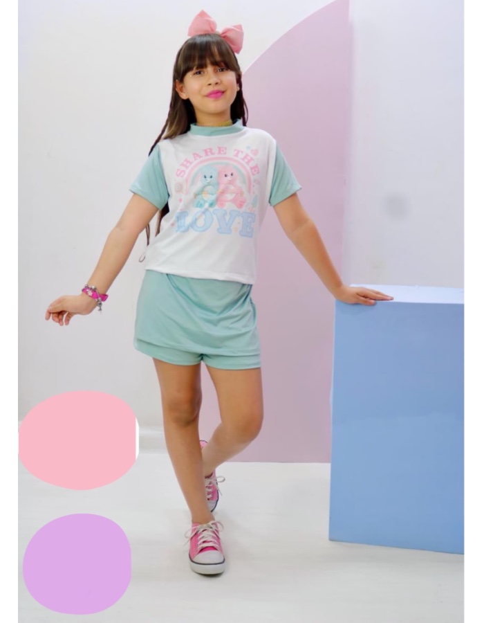 Conjunto ursinho 3 cores 