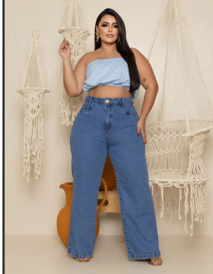 CALÇA WIDE LEG PLUS SIZE