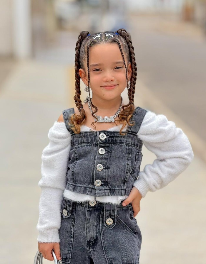 CROPPED BLACK INFANTIL DESGRADEADO
