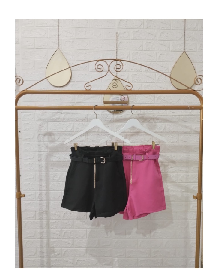 SHORT ALFAIATARIA COM CINTO