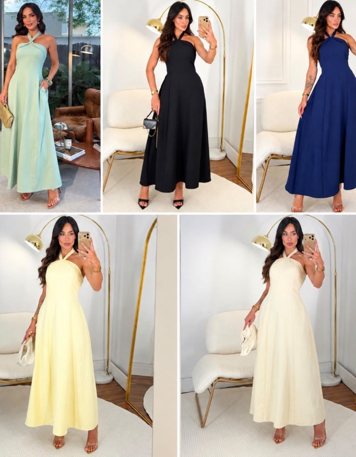VESTIDO MIDI TORCIDO SENSORIAL