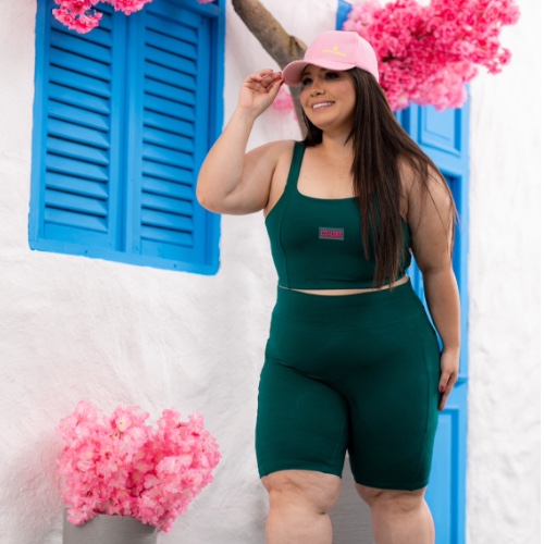 Conj short Lavínia Plus  ( tecido texturizado com novo design)