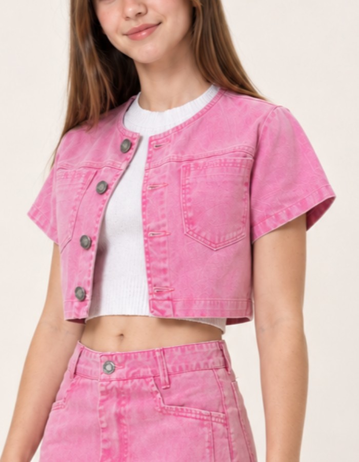 JAQUETA M/C ROSA