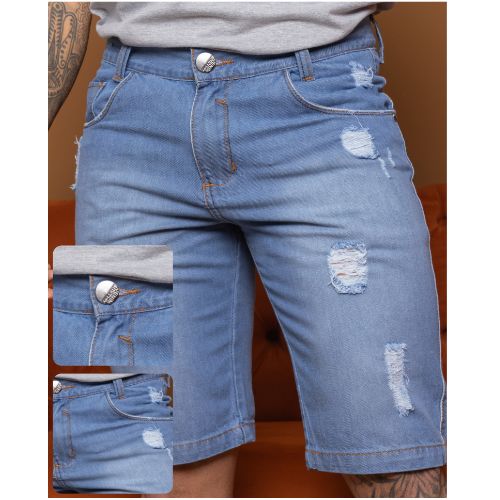 Bermuda jeans diferenciada 