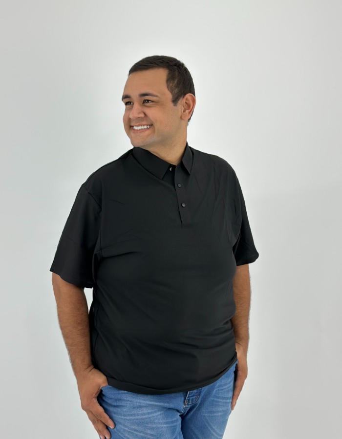 CAMISA GOLA POLO BOTAO GIGANTE TECH 87% NYLON 13% SPANDEX - G1 AO G4