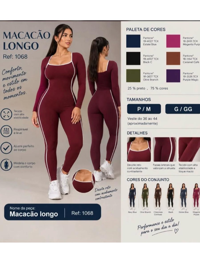 Macacão Manga Longa 