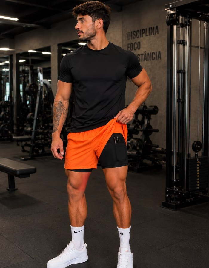 SHORT DUPLO BOLSO MASCULINO