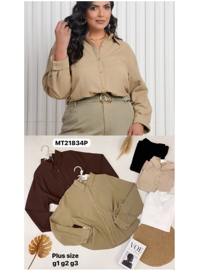 Blusa social plus 