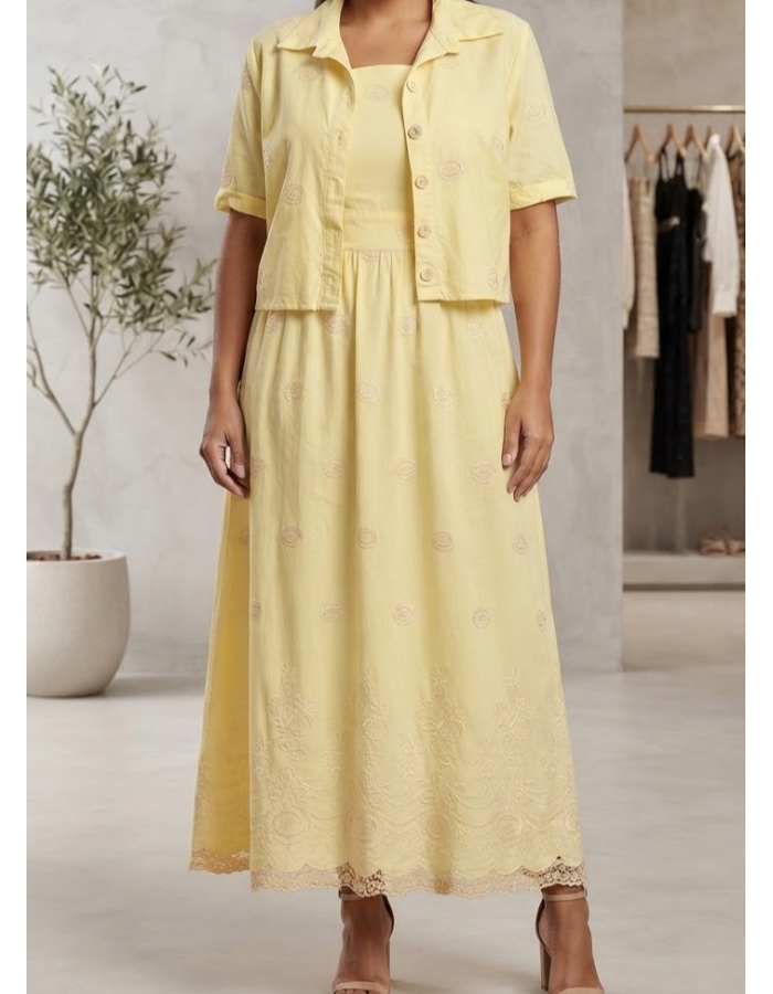 Vestido lese com croped 