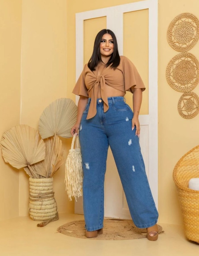 CALÇA WIDE LEG PLUS SIZE]