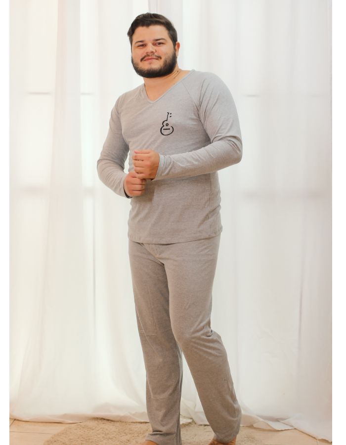 Pijama Masculino Manga Longa  Plus Size TAMANHO 46