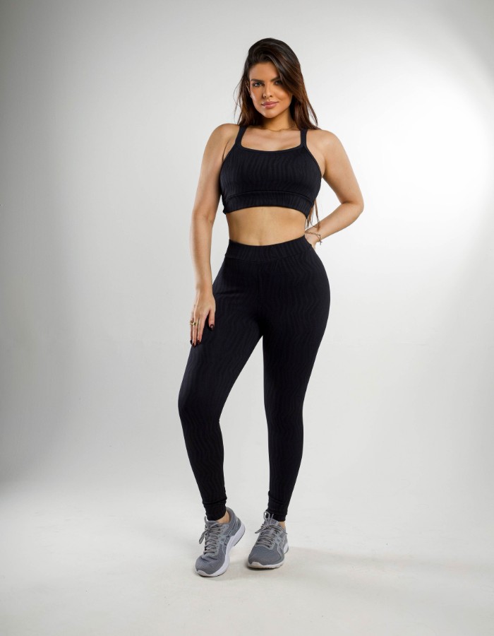 CONJUNTO CALÇA CÓS NOVO TOP EM JACKARD