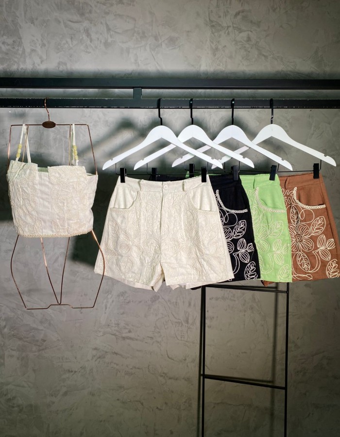 CONJUNTO SHORT BORDADO