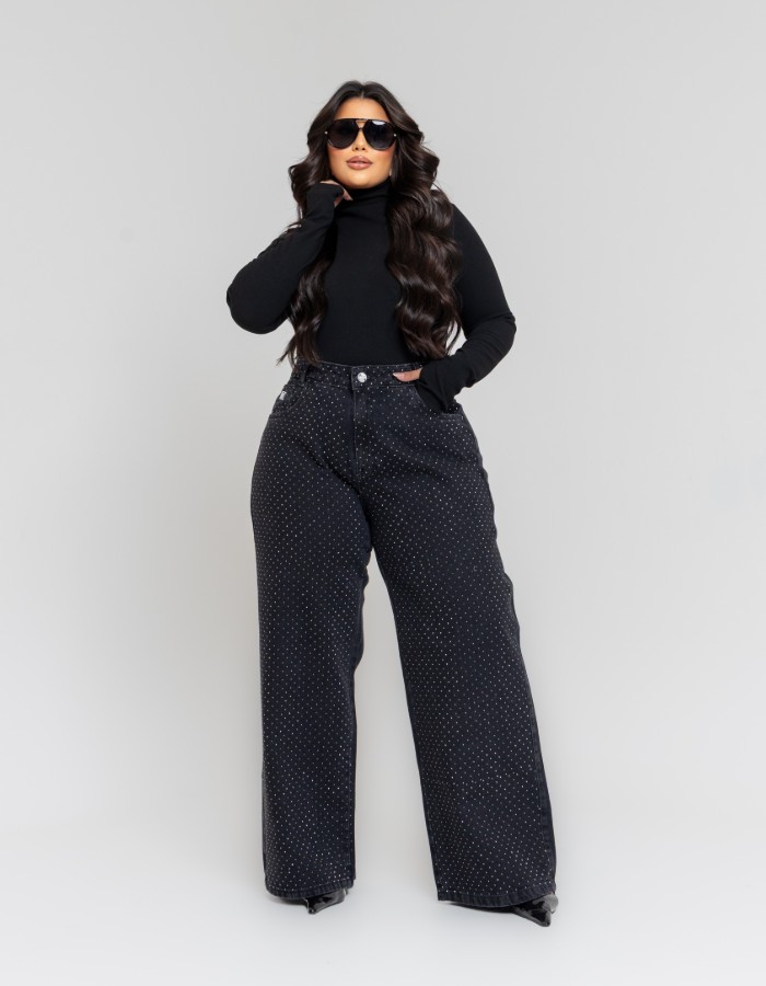 Calça Wide leg Brilho
