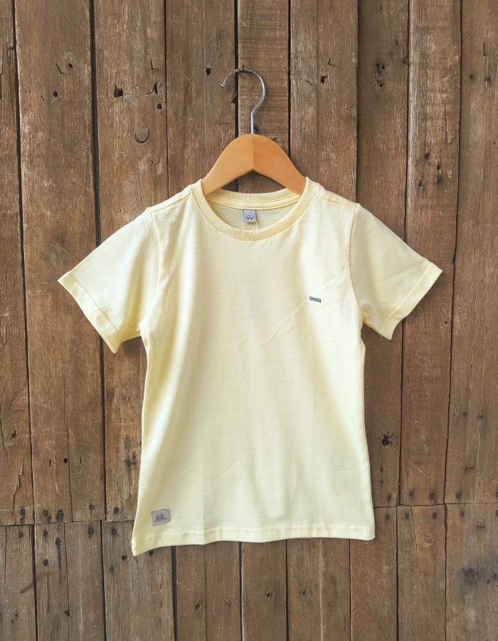 CAMISA BÁSICA E ALGODÃO CHOCOLATE AMARELO PASTEL