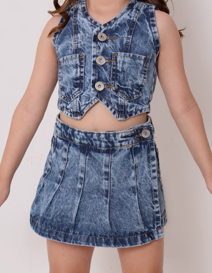 SHORT SAIA JEANS INFANTIL DESGRADEADO