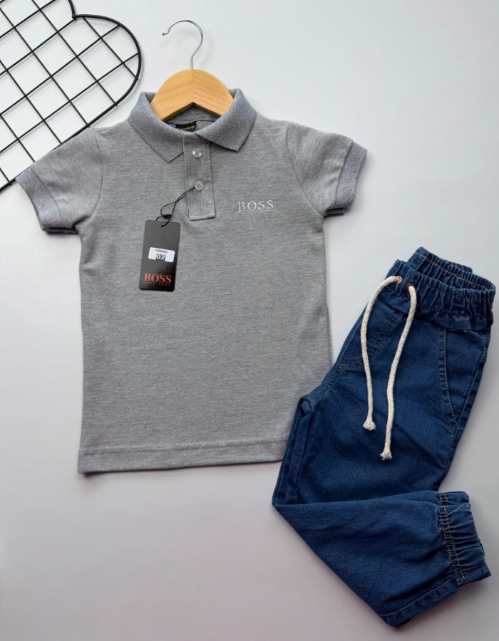 Conjunto polo e calça jogger BOSS
