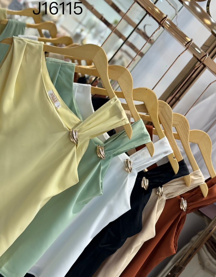 BLUSA CREPE SEDA C/ FIVELA
