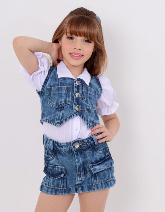 CONJUNTO JEANS INFANTIL DESGRADEADO