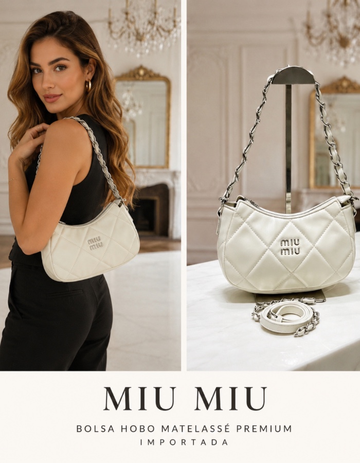 MIU MIU HOBO MATELASSÊ PREMIUM IMPORTADA