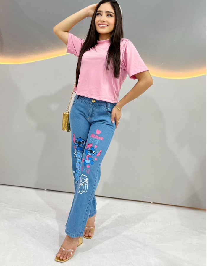 Calça feminina stitch