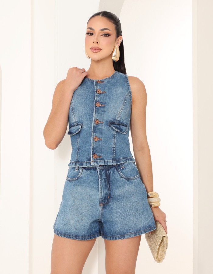 SHORT SLIM 100%