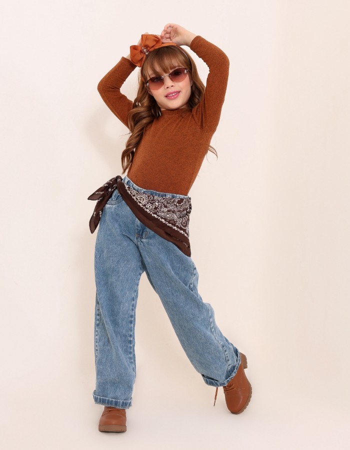 CALÇA JEANS INFANTIL DESGRADEADA