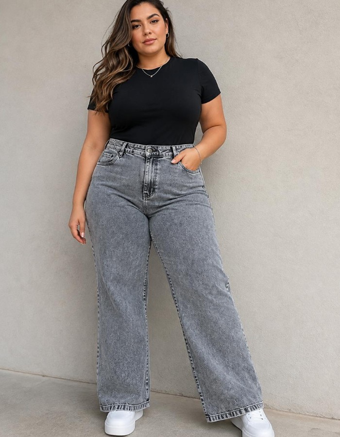 CALÇA WIDE LEG PLUS SIZE