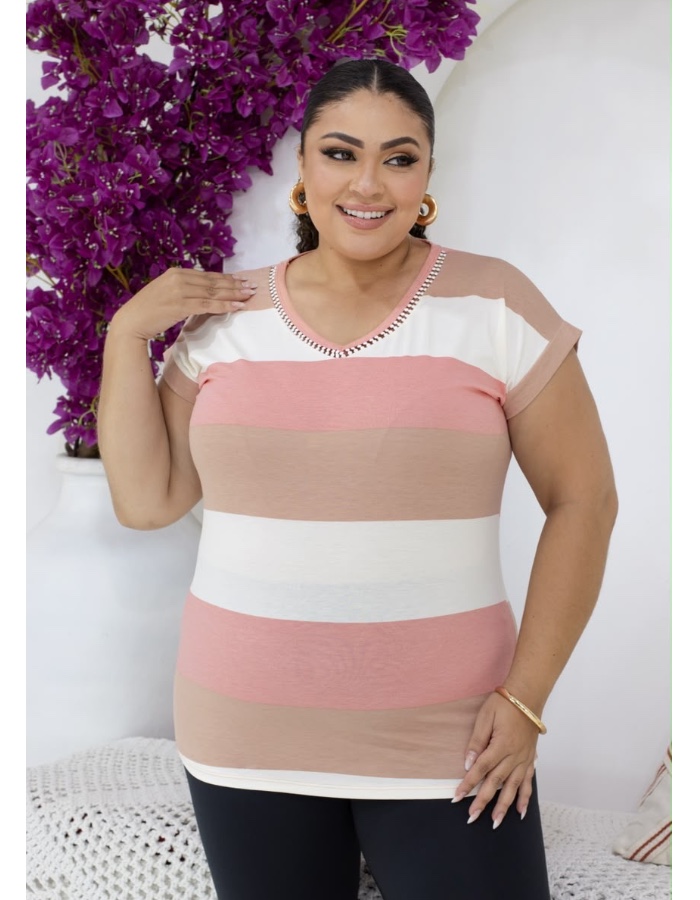 Blusa fio torcido listras 