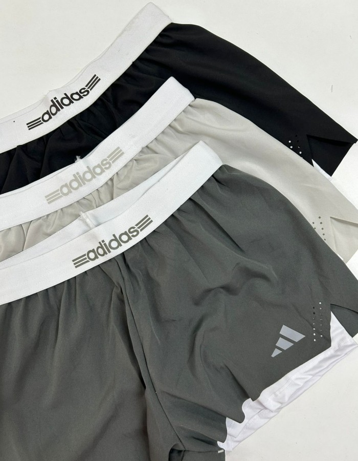 SHORT DUPLO ELASTICO ADIDAS EM TACTEL