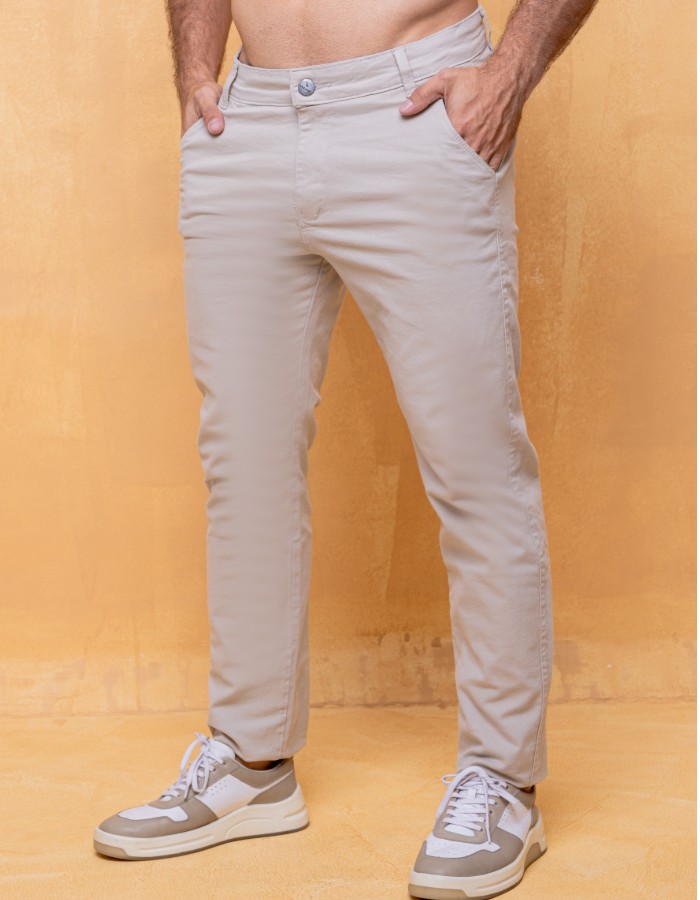 Calça Masc esporte fino Premium Areia