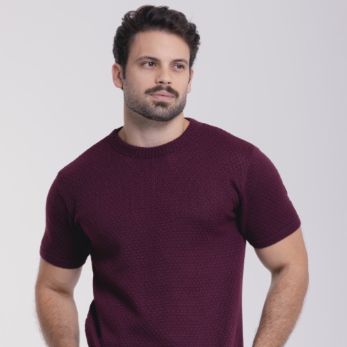 CAMISA TRICÔ GOLA CARECA COLMEIA 