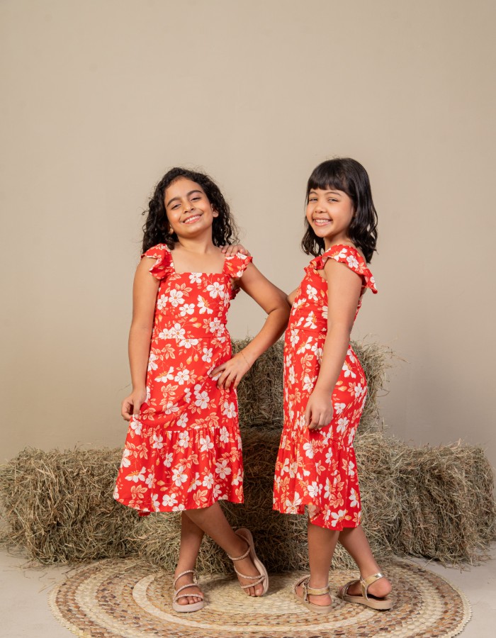 VESTIDO CURTO BABADINHO OMBRO ( TEC. VISCOLINHO)