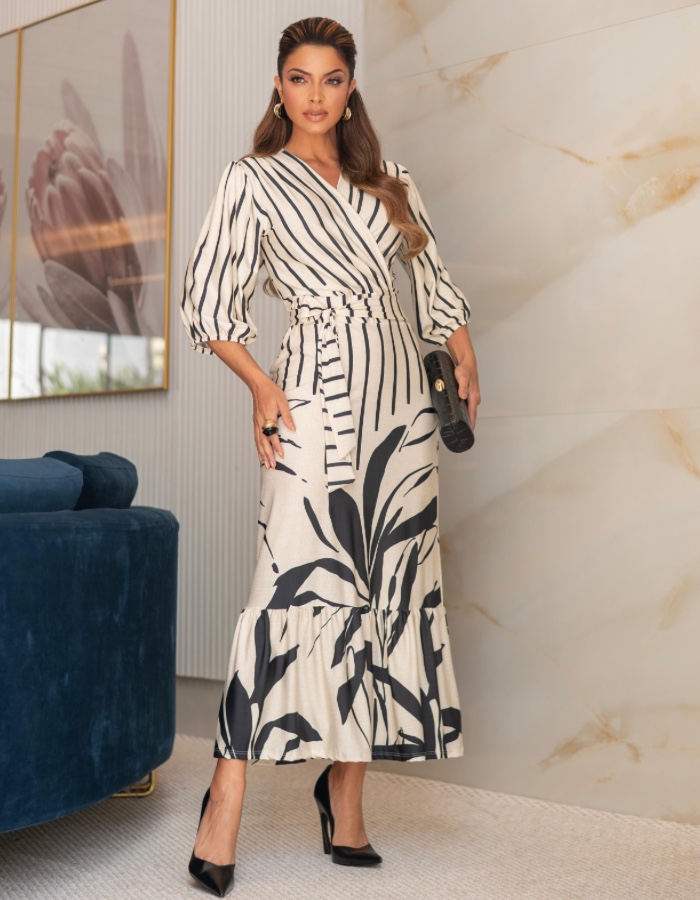 VESTIDO VIP MANGA 3/4