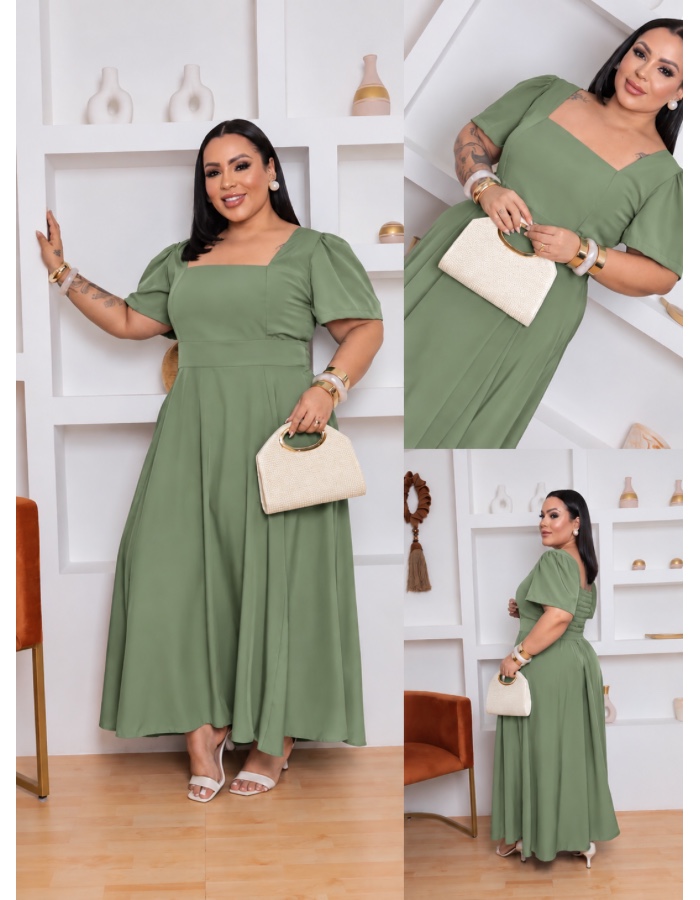 VESTIDO  LISO PLUS